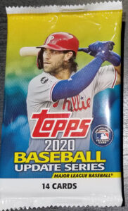 2020 Topps Update Series Baseball Cards - Single Pack from Blaster (Variation 1)