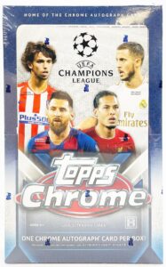 2019-20 Topps Chrome UEFA Champions League Soccer Cards - Hobby Box