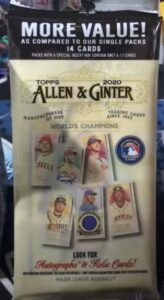 2020 Topps Allen & Ginter Baseball Cards - Value Pack