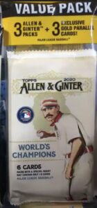2020 Topps Allen & Ginter Baseball Cards - Hanger Pack