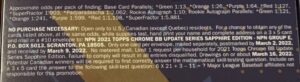 2021 Topps Chrome Update Series Sapphire Edition Baseball Cards - Hobby Box - No Purchase Necessary (NPN) Information