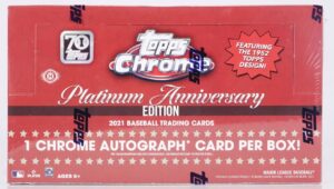 2021 Topps Chrome Platinum Anniversary Baseball Cards - Hobby Box