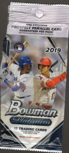 2019 Bowman Platinum Baseball - Hanger Pack