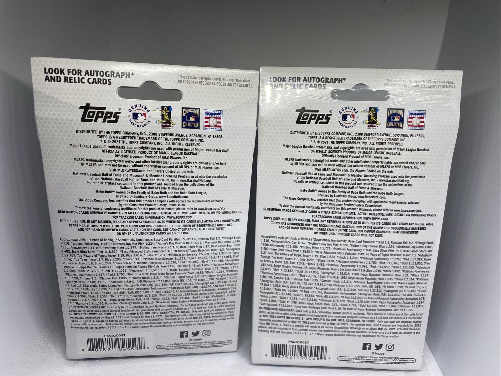 2021 Topps Series 1 Baseball Cards - Hanger Box - Walmart - No Purchase Necessary (NPN) Information